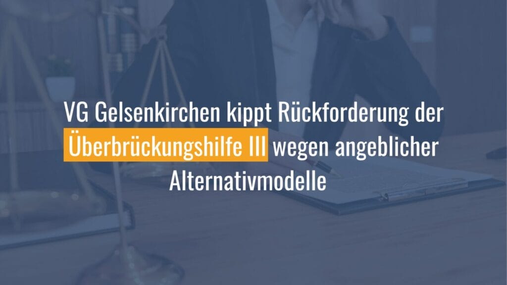 Gericht stoppt Rückforderung Überbrückungshilfe III.